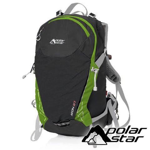 【PolarStar】透氣健行背包27L『黑/綠』P20814 露營.戶外.旅遊.自助旅行.多隔間.登山背包.後背包.肩背包.行李包