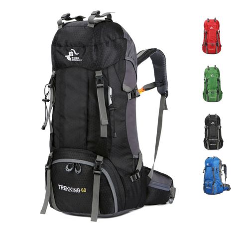 PUSH!戶外休閒用品雙肩60L背包自助行旅行背包登山包(送防雨罩)U65