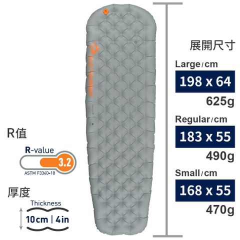 【澳洲SEA TO SUMMIT】輕厚系列睡墊-加強版 R 深灰(充氣袋,維修貼,枕貼)STSAMELXTINS_R