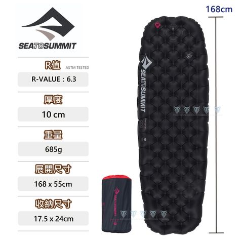 SEA TO SUMMIT 輕厚系列睡墊-極限版(女) R 黑