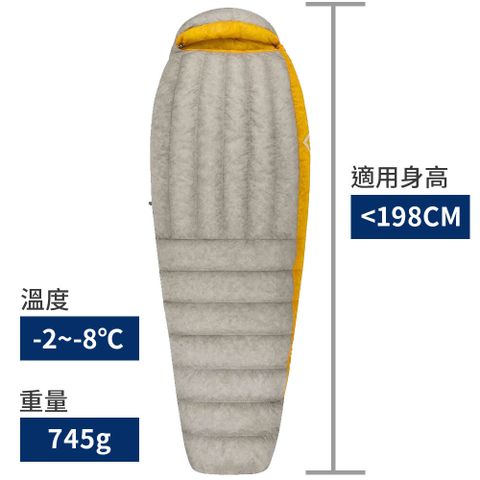 SEA TO SUMMIT Sp3極輕暖鵝絨睡袋 L 淺灰(-2~-8,745g,左開)