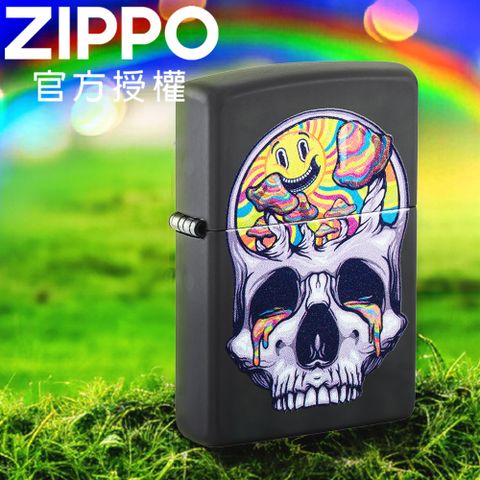 Zippo 【官方旗艦店】Skull Moon Design 骷髏月亮防風打火機