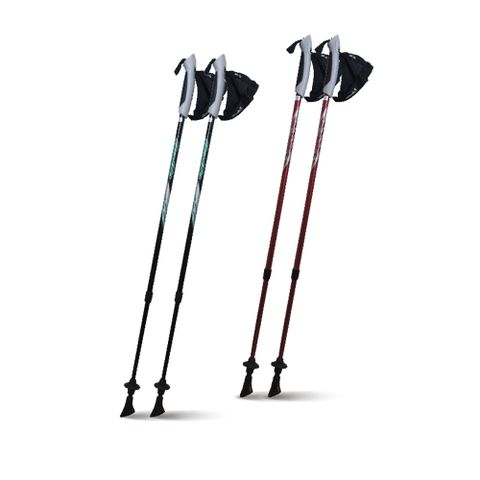 ISUN 兩節伸縮健走杖 一組兩支 台灣製造 (超輕量航太鋁合金 健走/登山兩用)