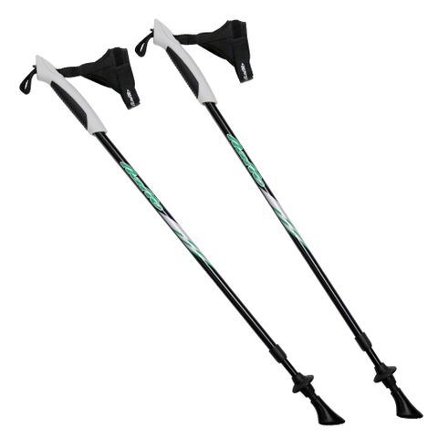 【圓意】北歐式健走杖/一對二入(黑色) N02-B01《送超細纖維小方巾》