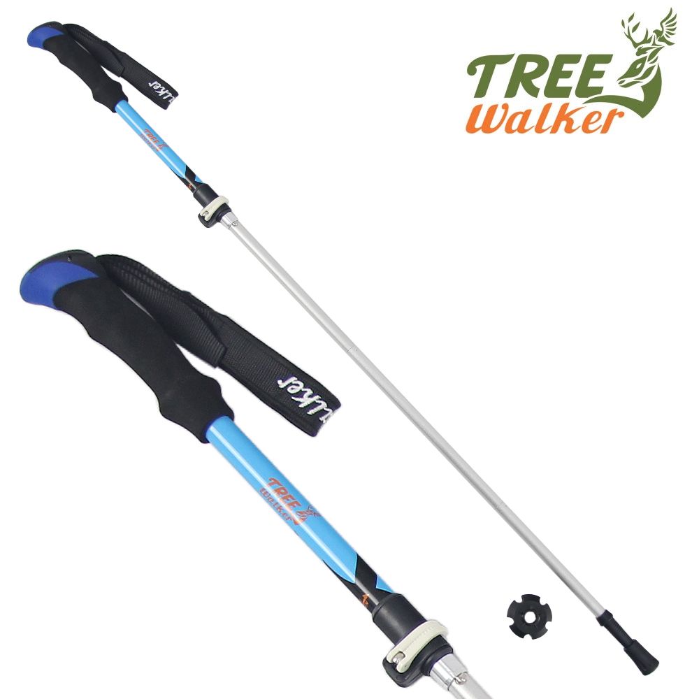 Tree Walker TreeWalker 輕量快扣式折疊登山杖(健行杖)-超值兩入組