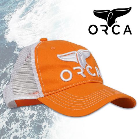 ORCA 美國ORCA殺人鯨 個性透氣棒球帽 - 橘色 Free Size