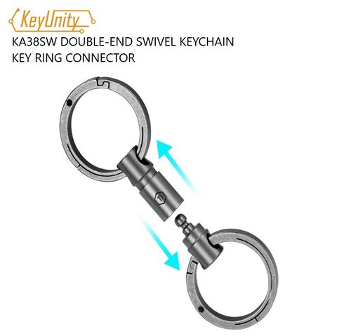 KeyUnity KA38SW 雙端旋轉鑰匙圈鑰匙圈連接器(可拆卸)