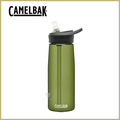 贈防塵蓋CamelBak 750ml eddy+多水吸管水瓶 橄欖綠