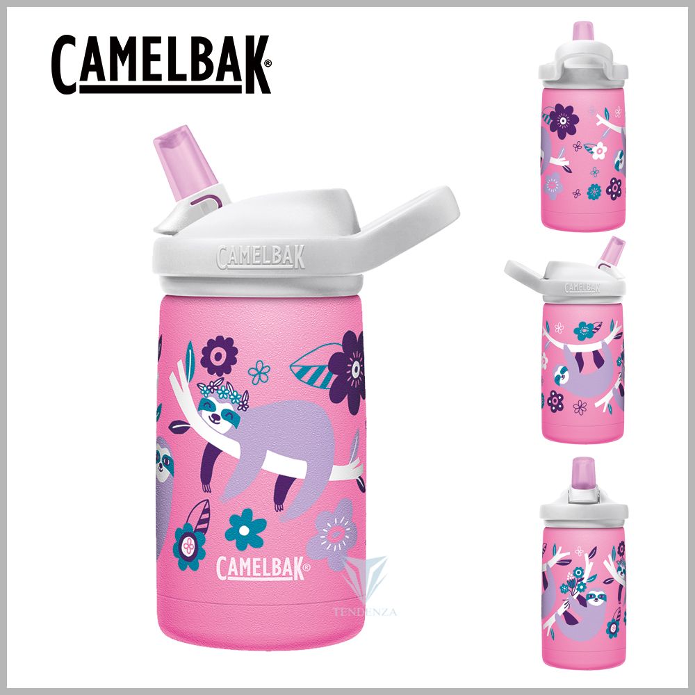 CamelBak  350ml eddy+ kids兒童吸管不鏽鋼保溫瓶(保冰)-花朵樹懶