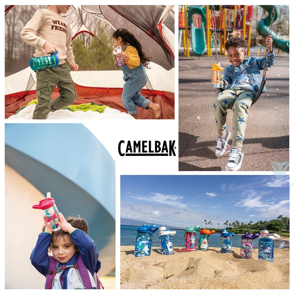 CamelBak  400ml eddy+ kids兒童吸管運動水瓶-單車烏龜