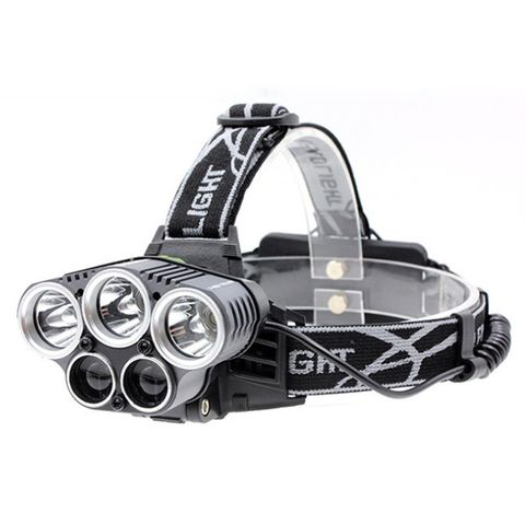 ★新款 5LED 強光充電頭燈 夜釣狩獵 T6+LTS超強頭燈