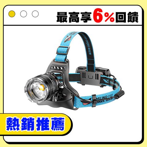 微笑鯊【K225 M77變焦感應強光頭燈】防水頭戴式感應頭燈 釣魚頭燈 夜釣燈工作燈 露營登山戶外照明
