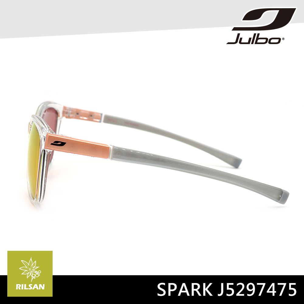 Julbo  女款感光變色太陽眼鏡 SPARK J5297475 / 透明灰框 (粉黃多層膜鏡片)