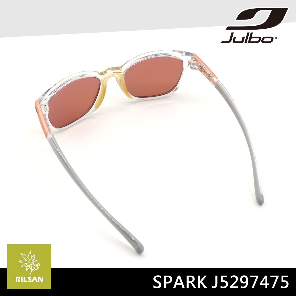 Julbo  女款感光變色太陽眼鏡 SPARK J5297475 / 透明灰框 (粉黃多層膜鏡片)