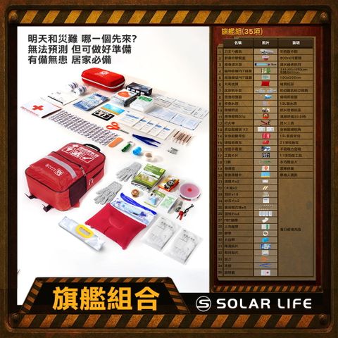 Solar Life 索樂生活 地震防災緊急避難包35入組