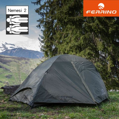 FERRINO Nemesi 2 Pro 輕量二人登山帳【軍綠】91212