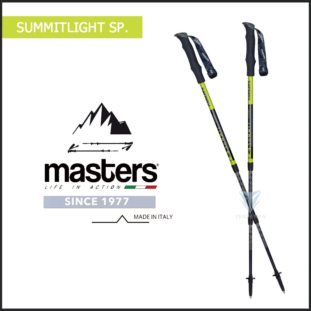 masters 【義大利 】輕量登山杖 2入特惠組 - 黑 Summitlight SP