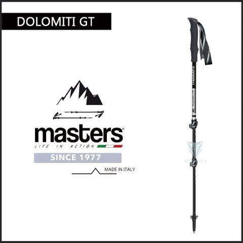 masters 【義大利 】Dolomiti/GT輕量卡魯快拆 1入 - 黑