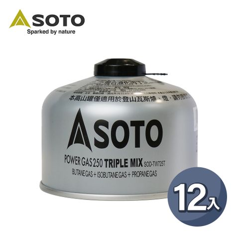 SOTO 日本 高山瓦斯罐230g SOD-TW725T 12入組 登山瓦斯罐 攻頂爐罐裝瓦斯瓶