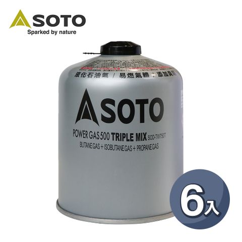 SOTO 日本 高山瓦斯罐450g SOD-TW750T 6入組 登山瓦斯罐 攻頂爐罐裝瓦斯瓶