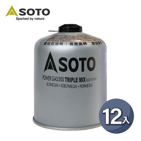 SOTO 日本 高山瓦斯罐450g SOD-TW750T 12入組 登山瓦斯罐 攻頂爐罐裝瓦斯瓶