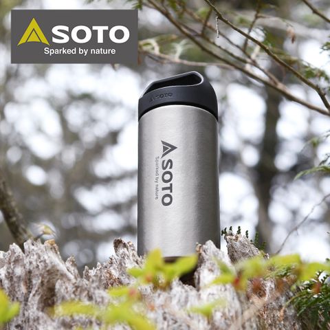日本SOTO 超輕量鈦製真空保溫杯300ml ST-AB30 運動登山保溫瓶 雙層鈦水壺 露營杯具