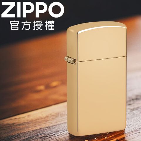 【ZIPPO官方旗艦店】黃銅鏡面(窄版)防風打火機