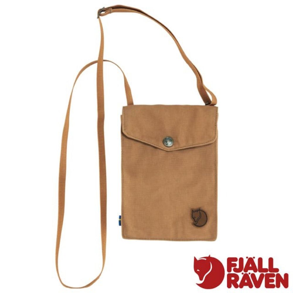 Fjallraven 小狐狸 Pocket 防潑水耐磨旅行隨身袋.手機證件袋.護照包.零錢包.隨身包.側背小包/24221-228 卡其棕