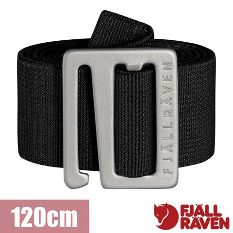Fjallraven 【 小狐狸】Abisko Midsummer Belt 輕量彈性腰帶120cm.無段式調節休閒皮帶.褲帶.中性款_ 77410-550 黑