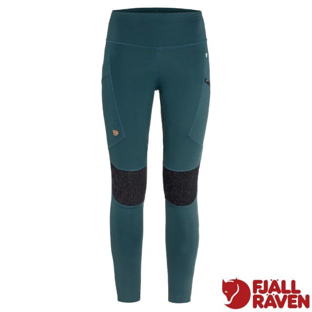 Fjallraven 【 小狐狸】女 Abisko Trekking Tights HD 超耐磨登山健行緊身褲. 運動休閒長褲/高腰版型/87143-570 高山藍