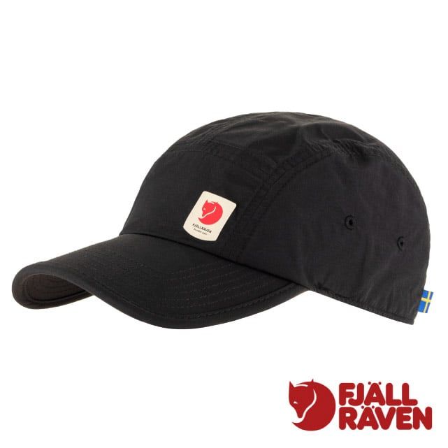 Fjallraven 小狐狸 High Coast Wind Cap 防曬透氣棒球帽 .鴨舌帽.遮陽帽.休閒運動帽子/可調頭圍/12100004-550 黑