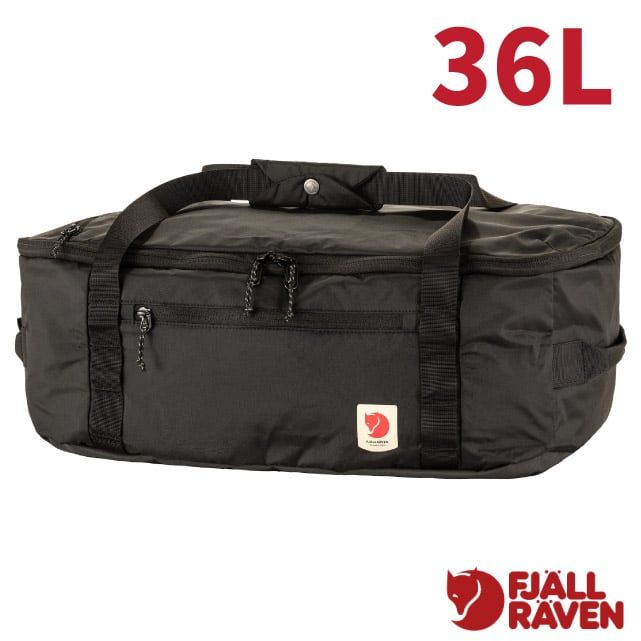 Fjallraven 小狐狸 High Coast Duffel 輕量防潑水可背可提兩用旅行袋36L.雙肩後背包.手提袋/23200254-550 黑