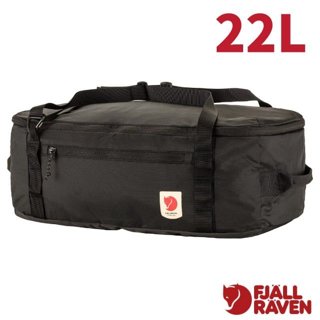 Fjallraven 小狐狸 High Coast Duffel 輕量防潑水可背可提兩用旅行袋22L.雙肩後背包.手提袋/23200266-550 黑