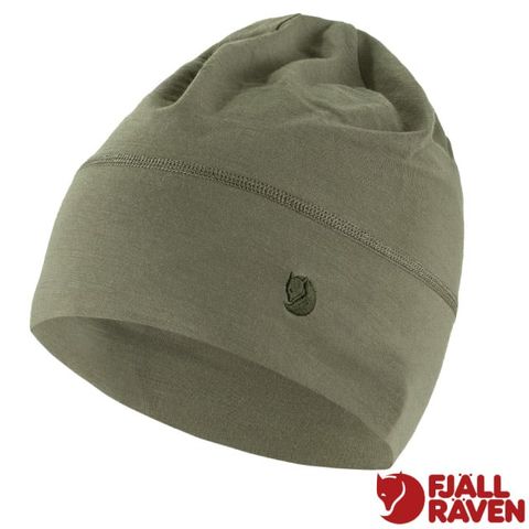 Fjallraven 小狐狸 Abisko Lite Wool Beanie 美麗諾羊毛混紡保暖帽.針織毛線帽.護耳帽/平紋針織_87080-622 淺橄欖