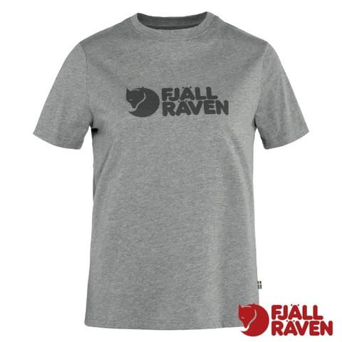 【Fjallraven 小狐狸】女 Fjällräven 吸濕彈性有機棉混紡短袖圓領衫/87146-020-999 灰/麻花