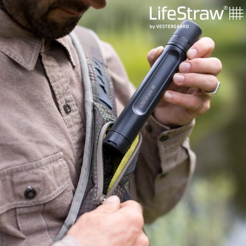 【可隨身攜帶的濾心】LifeStraw 頂峰生命淨水吸管 PEAK SERIES STRAW｜深灰
