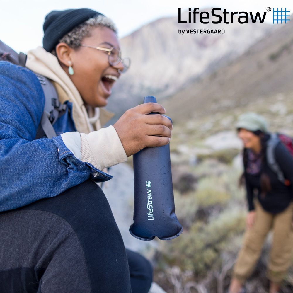 LifeStraw  Peak 頂峰軟式水瓶 1L深藍