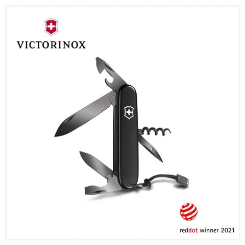 VICTORINOX 瑞士維氏 瑞士刀 Spartan 91mm/12用 極黑 1.3603.31P