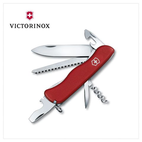【VICTORINOX 瑞士維氏】瑞士刀 Forester 111mm/12用/紅(0.8363)