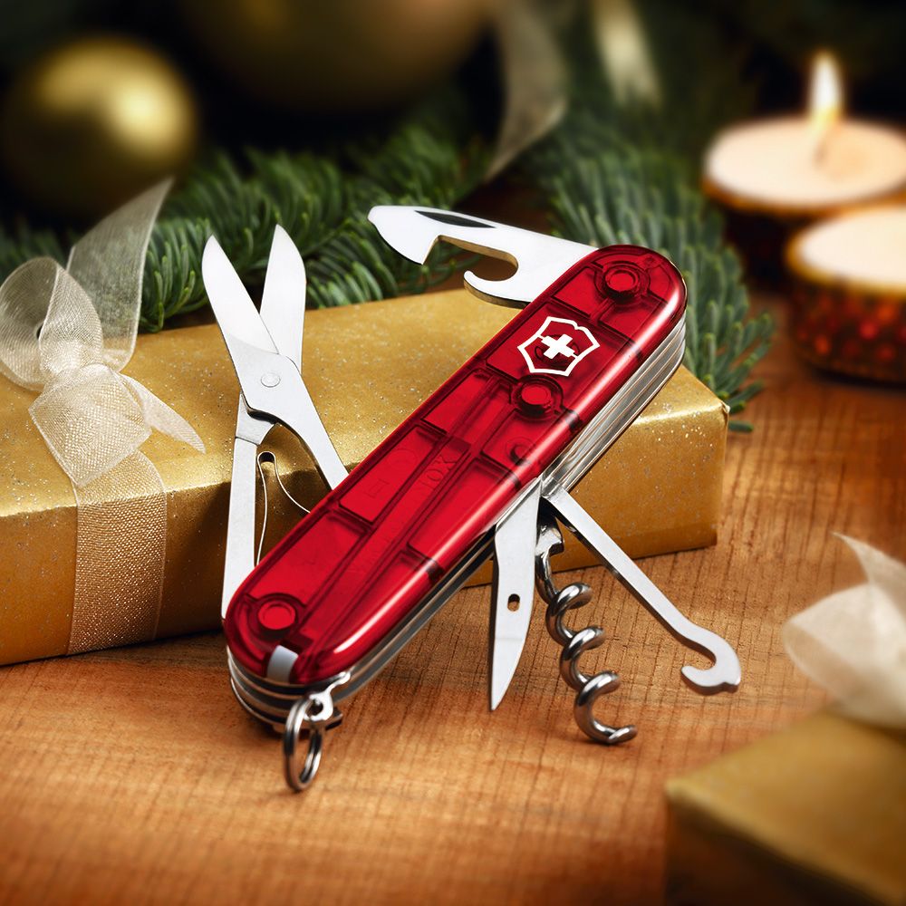 VICTORINOX 維氏  攀登者15用瑞士刀-透明紅 (13703.T)