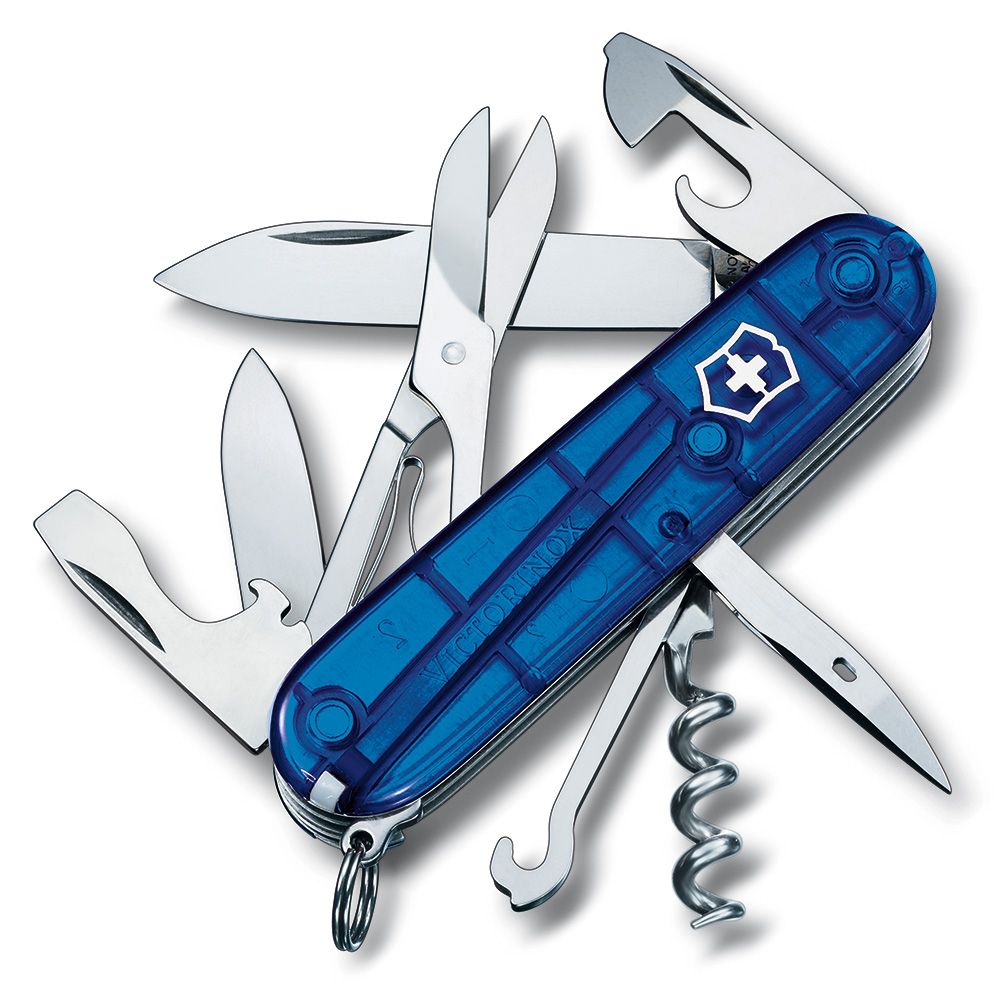 VICTORINOX 瑞士維氏  攀登者15用瑞士刀-透明藍 (13703.T2)