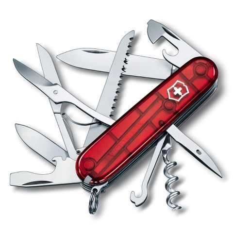 VICTORINOX 維氏 狩獵者15用瑞士刀-透明紅 (13713.T)