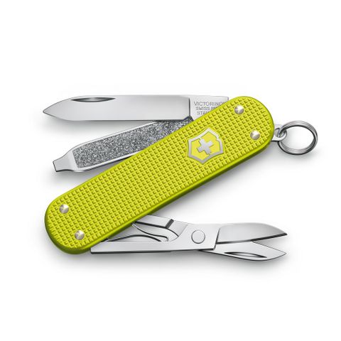 【VICTORINOX 瑞士維氏】瑞士刀 58mm/5用/鋁合金/限量版電光黃 0.6221.L23
