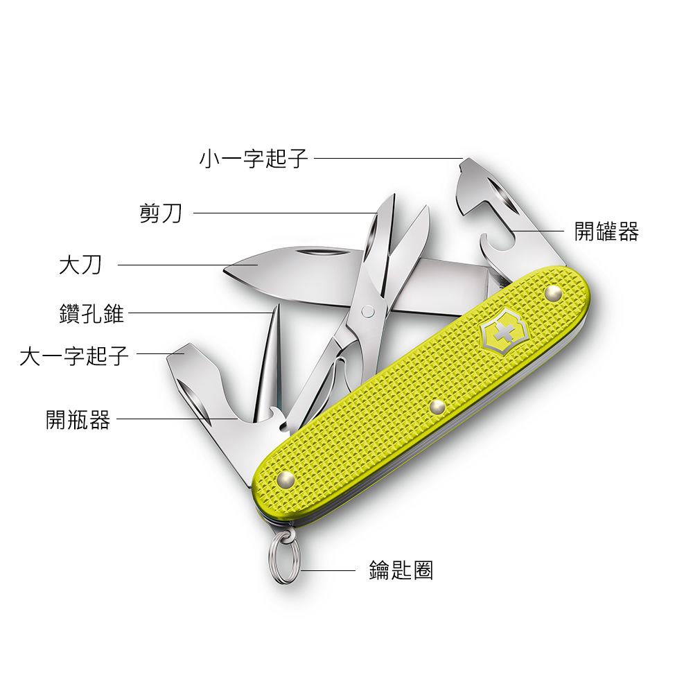 VICTORINOX 維氏 9用2023年ALOX限量金屬殼瑞士刀(93mm)-電光黃 (0.8231.L23)