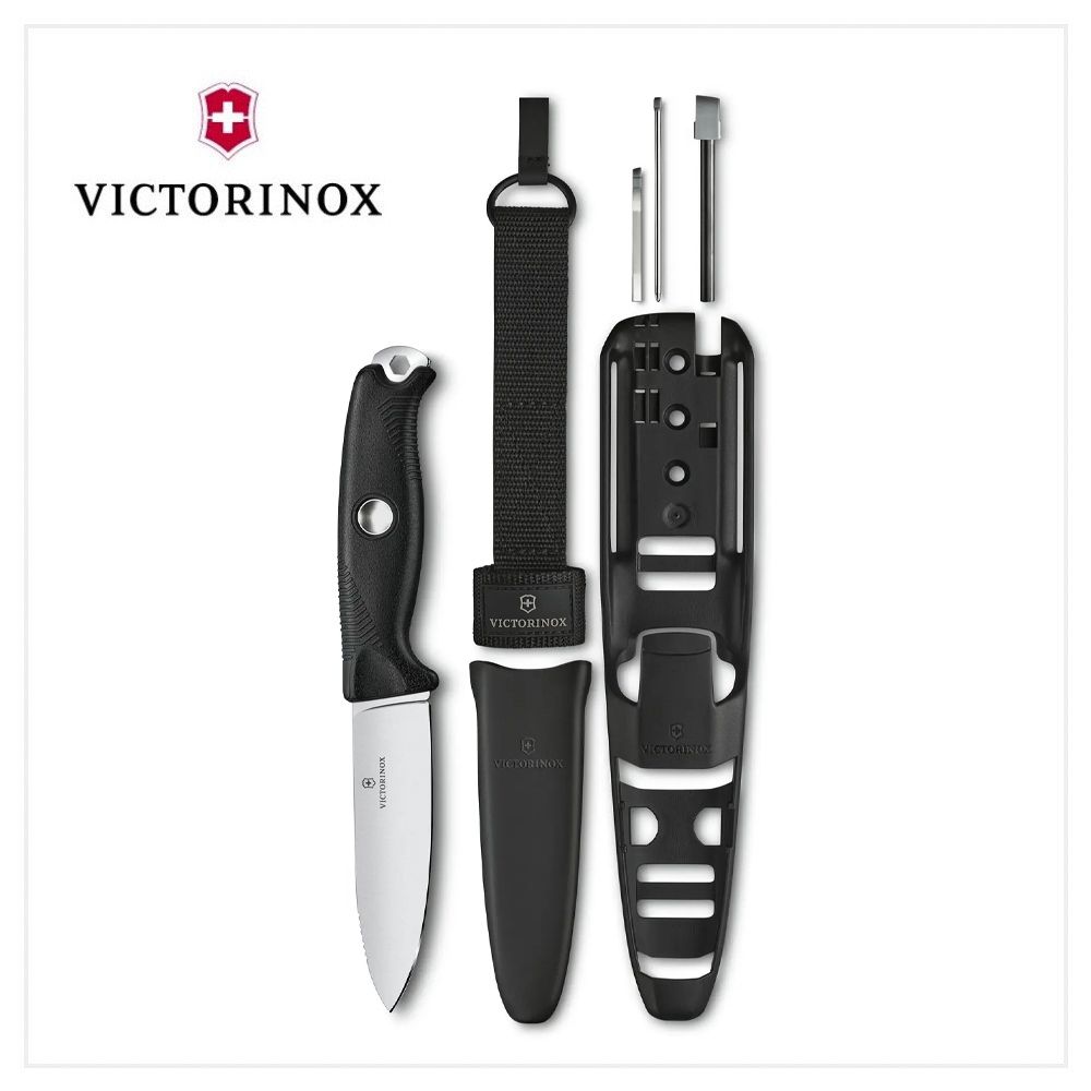 VICTORINOX 維氏 VENTURE PRO 戶外專業直刀/黑 3.0903.3F