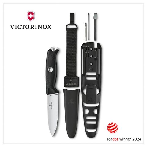 VICTORINOX 瑞士維氏 VENTURE PRO 戶外專業直刀/黑 3.0903.3F