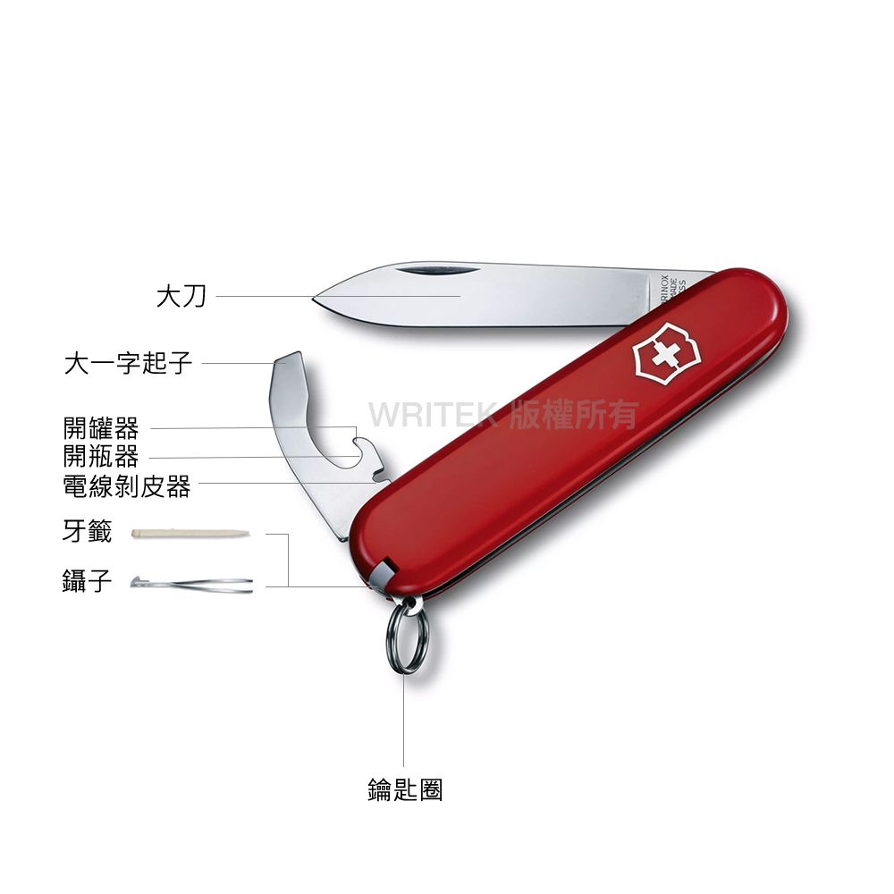 VICTORINOX 維氏 8用瑞士刀-紅 (0.2303)