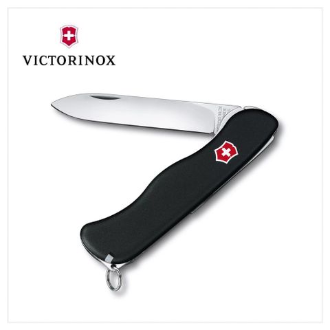 VICTORINOX 瑞士維氏 Lockblade knife 拆信刀 4用 111mm 黑 0.8413.3