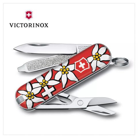 VICTORINOX 維氏 瑞士刀 7用 58mm 瑞士國花 0.6223.840