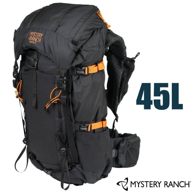 Mystery Ranch 神秘農場 BRIDGER 45 戶外多功能登山健行背包45L.雙肩後背包.自助旅行包/獨立睡袋隔層.頂袋可拆卸使用/112818 黑